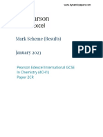 Chemistry Jan 2023 Paper 2 Regional Marking Scheme