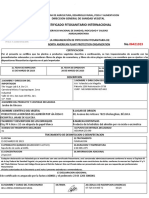 Certificado fitosanitario para jarabe de glucosa de Bélgica