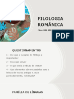 Filologia Românica: Cláudia Motta