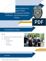 A Recommendation Report For The Burlington Police Department: Increasing Usability, Aesthetics, and Persuasiveness Online