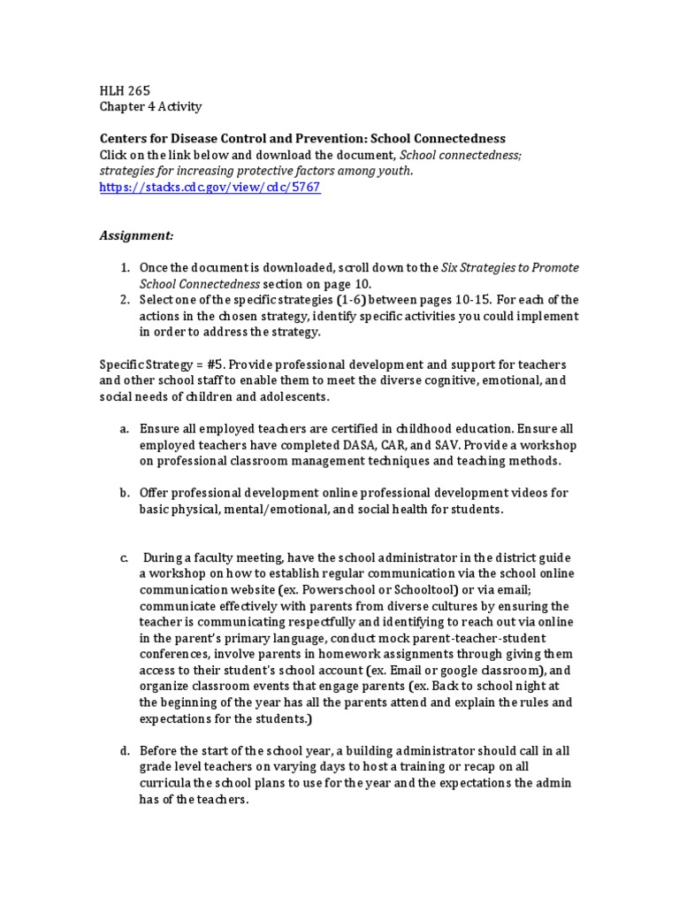 Strategies for Enhancing School Connectedness | PDF | Teachers | Schools