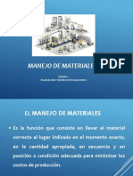 Manejo de Materiales.: Unidad 2. Planeación Y Diseño de Instalaciones