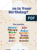 When Is Your Birthday - (KIDS)