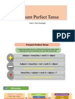 Present Perfect Tense: Verb 3: Past Participle