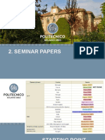 Seminar Papers: Titolo Presentazione Sottotitolo