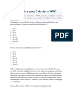 Regra Prática para Calcular o MMC