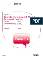 French for Mauritius (9094 - Syllabus))