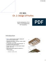 CE302 - Beams - Design of Purlins