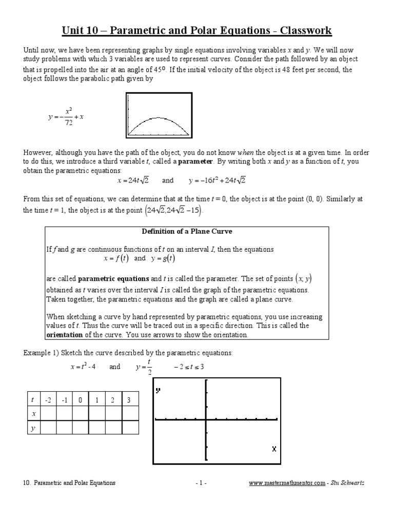 Eliminate parameter to find cartesian equation calculator picture