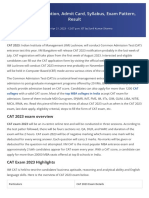 CAT 2023: Notification, Admit Card, Syllabus, Exam Pattern, Result