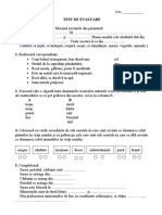 Resursele Naturale, Test de Evaluare