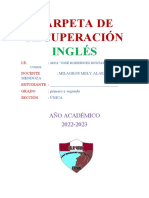 CARPETA DE RECUPERACIÓN INGLÉS 1° y 2°