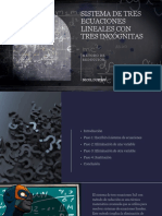 Sistema de Tres Ecuaciones Lineales Con Tres Incógnitas: Método de Reducción