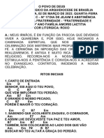 Missa 02 Mar Quarta de Cinzas Auxiliadora