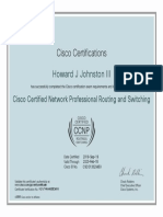 Cisco Certified Network Professional Routing and Switching Certificate Howard