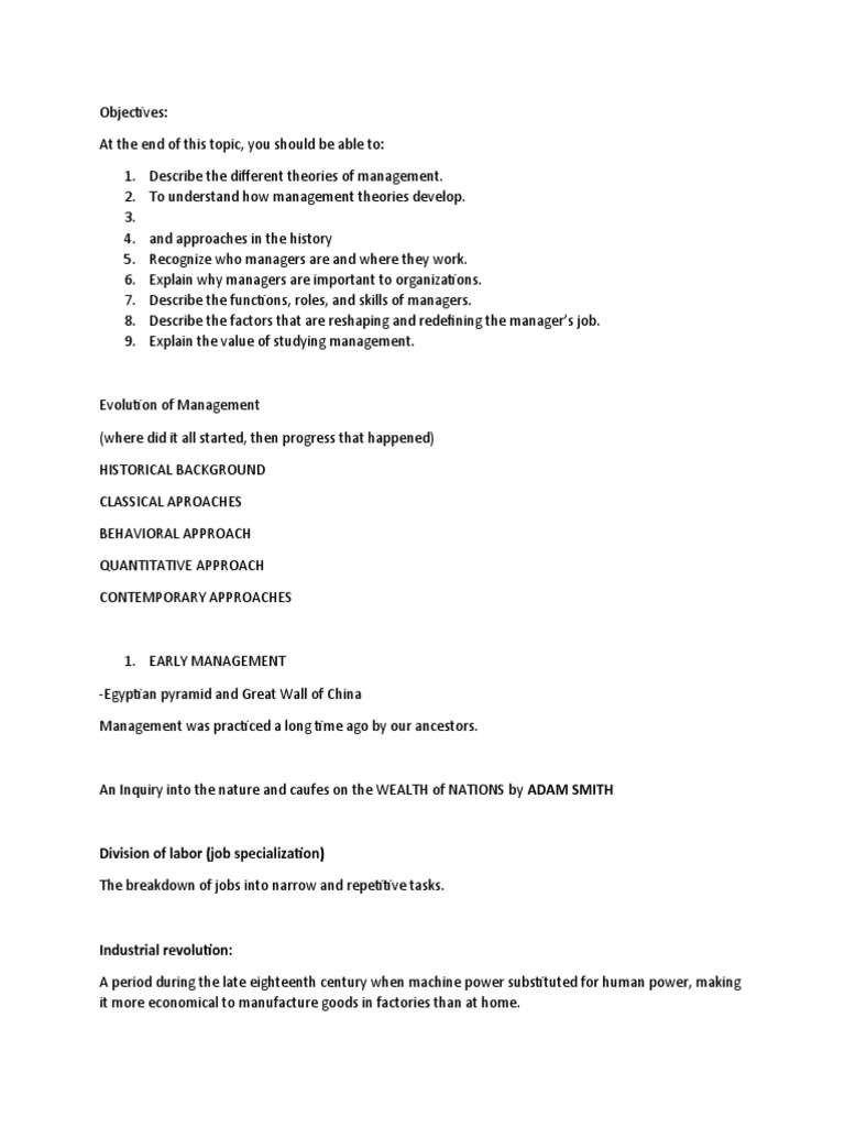 Evolution of Management Theories | PDF | System | Systems Theory