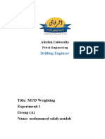 Drilling Mud Density Experiment