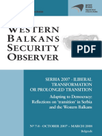 Serbia's Democratic Transformation: Reflections on Transition and Security Challenges