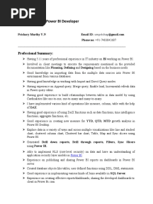 Prichay 5+ Power BI Resume