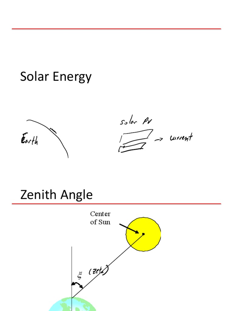Solar Zenith Angle and Energy Calculations | PDF | Photovoltaics | Silicon