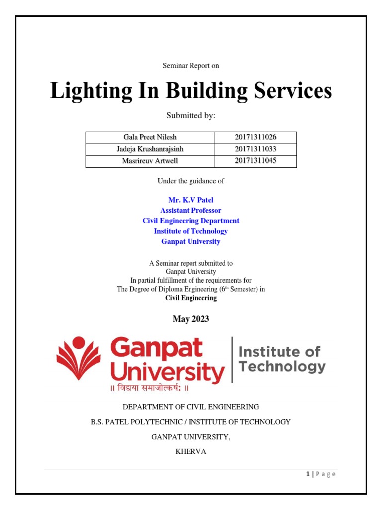 Building Services Lighting Overview | PDF | Lighting | Efficient Energy Use