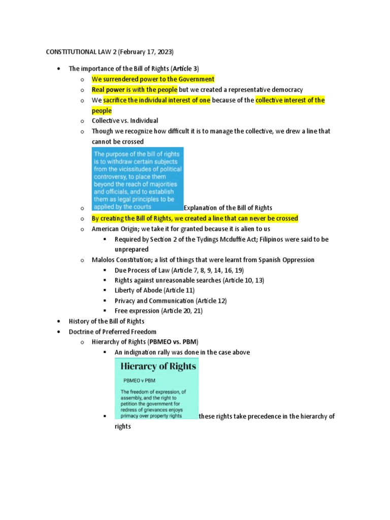 Understanding the Bill of Rights in Law | PDF | United States Bill Of ...