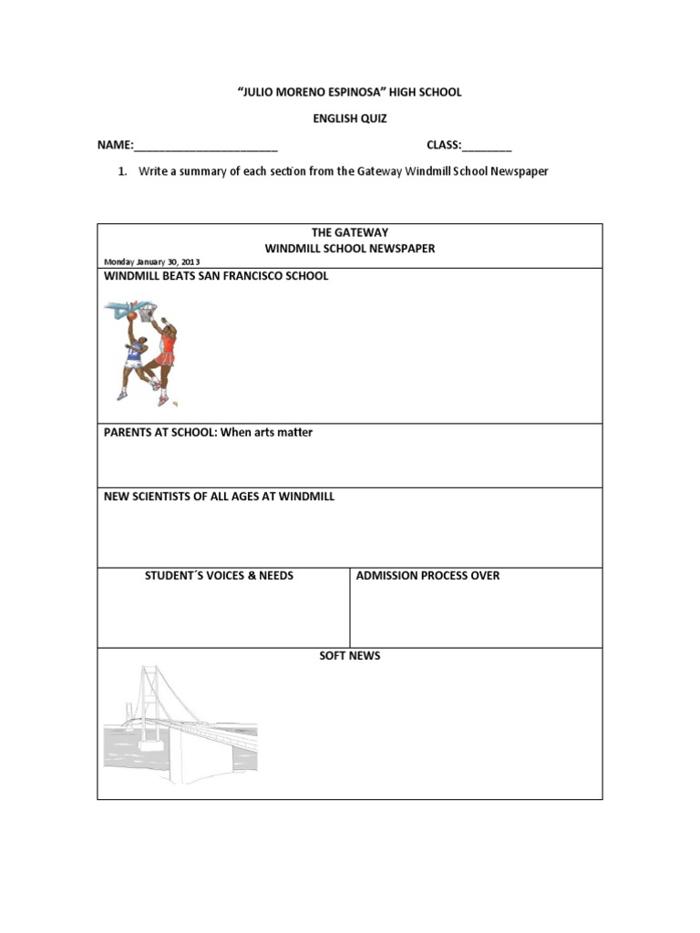 Newspaper Summary PDF