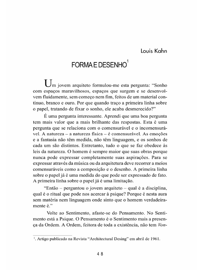 Kahn louis forma e desenho pdf