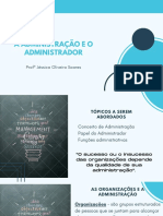O papel do administrador e as funções administrativas