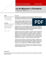 Proyecto de Ley de Migracion y Extranjeria Principales Hitos de Su Tramitacion Legislativa