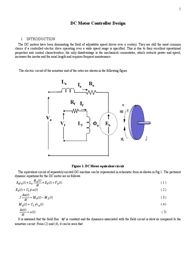 DC Motor Controller Design Circuit Diagram