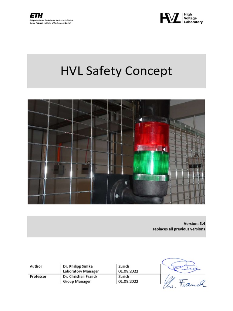 HVL General Safety ETH Zurich PDF Laboratories Risk
