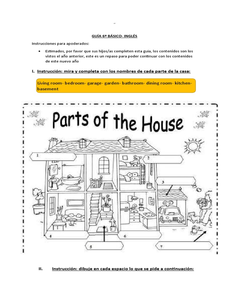 Guia 1 Ingles 6º Básico | PDF