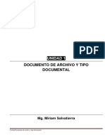 Documento de Archivo Y Tipo Documental: Unidad 1