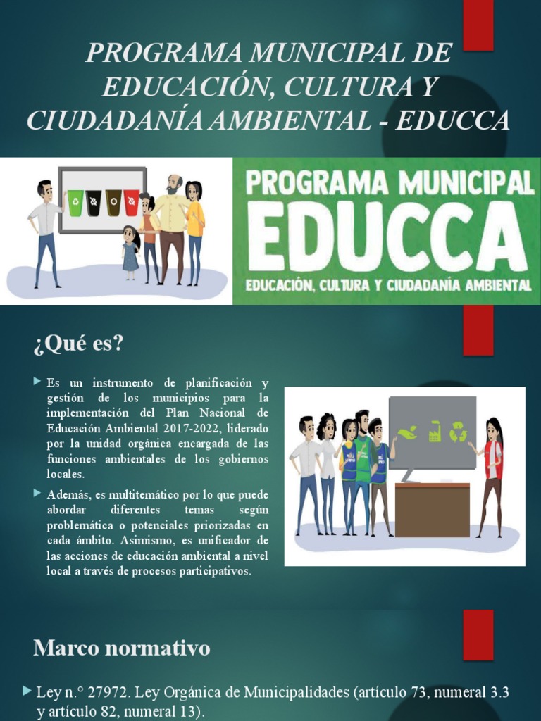 Programa Municipal EDUCCA: Educación Ambiental | PDF | Crecimiento ...