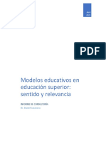 Modelos Educativos en Educación Superior: Sentido y Relevancia