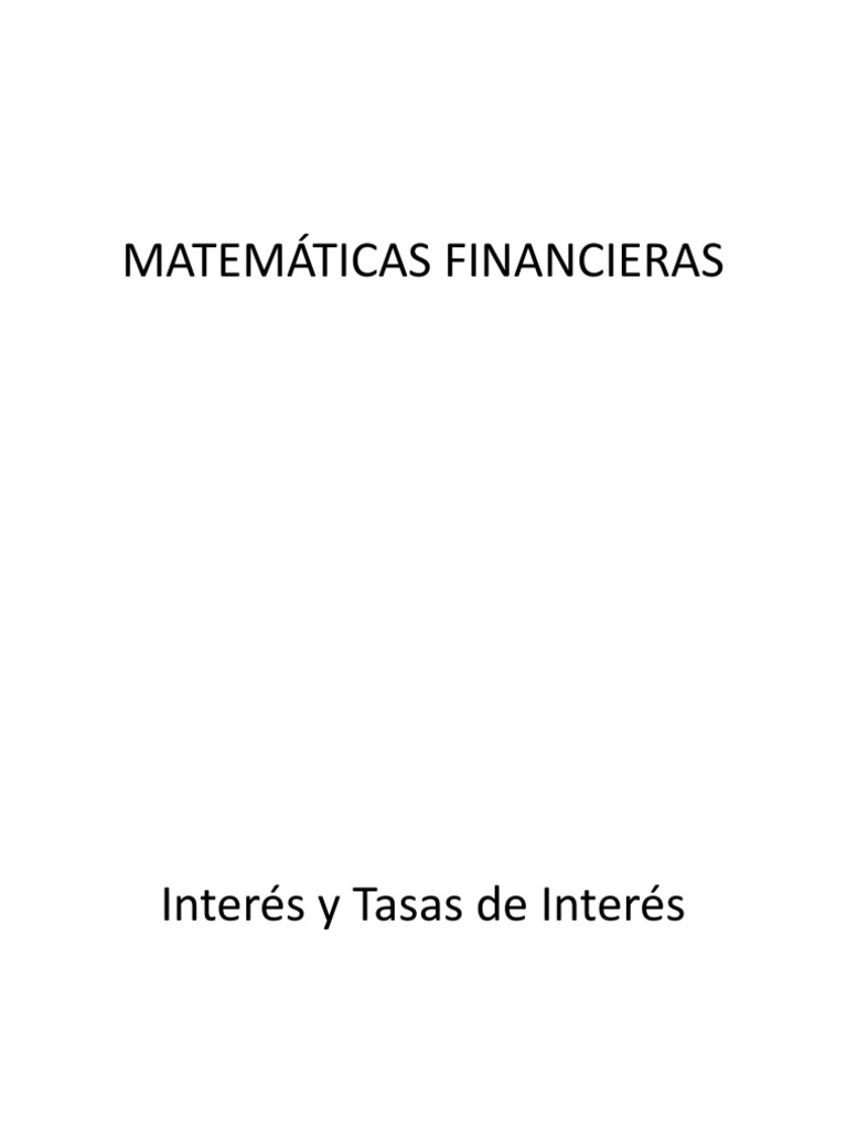 Matematica Financiera | PDF | Finanzas Matemáticas | Euro
