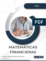 Matemáticas Financieras: Autor: Ing. Karen León García, MSC