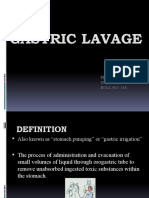 Gastric Lavage: Presented by