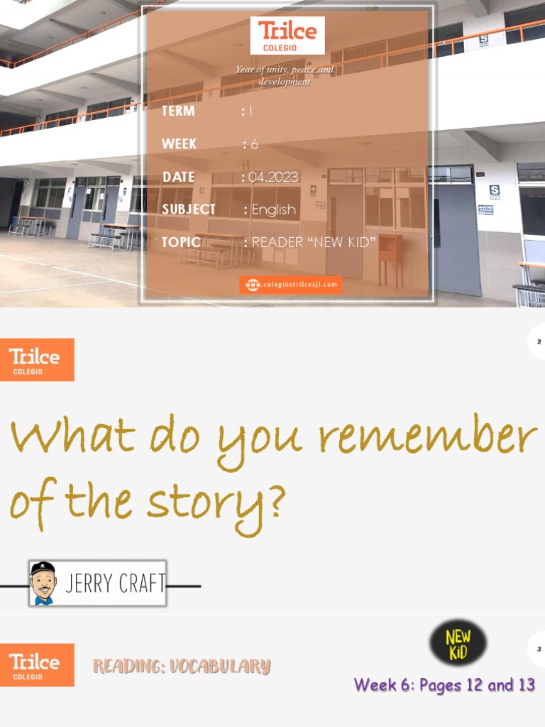 WEEK 6 English 4º SEC READER NEW KID PDF