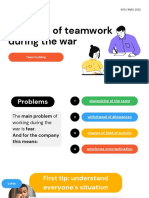 Features of Teamwork During The War