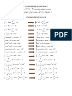 PROPIEDADES y FÓRMULAS DE LAS INTEGRALES