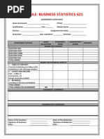 Module: Business Statistics 621