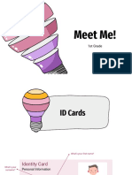 ID Cards For Personal Information (Writing and Speaking)