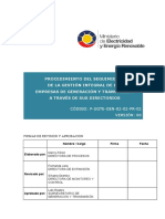 Procedimiento Del Seguimiento de La Gestión Integral de Las Empresas de Generación Y Transmisión A Través de Sus Directorios