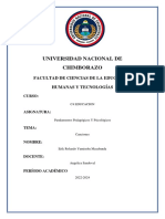 Universidad Nacional de Chimborazo: Facultad de Ciencias de La Educación Humanas Y Tecnologías