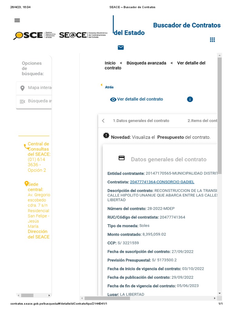 SEACE – Buscador de Contratos | PDF