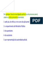 Em Qualquer Fase Da Investigação Policial Ou Do Processo Penal, Caberá A Prisão Preventiva Decretada