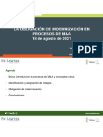 Ponencia 2 - Obligación de Indemnizacion M&A - Be Lawyer