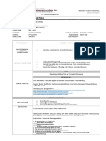 Weekly Home Learning Plan: Subject: Subject Code Instructors